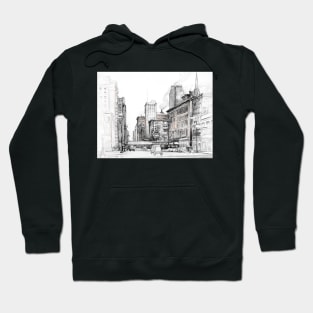 Chicago, North Dearborn Street 1931 Donald Shaw MacLaughlan Hoodie